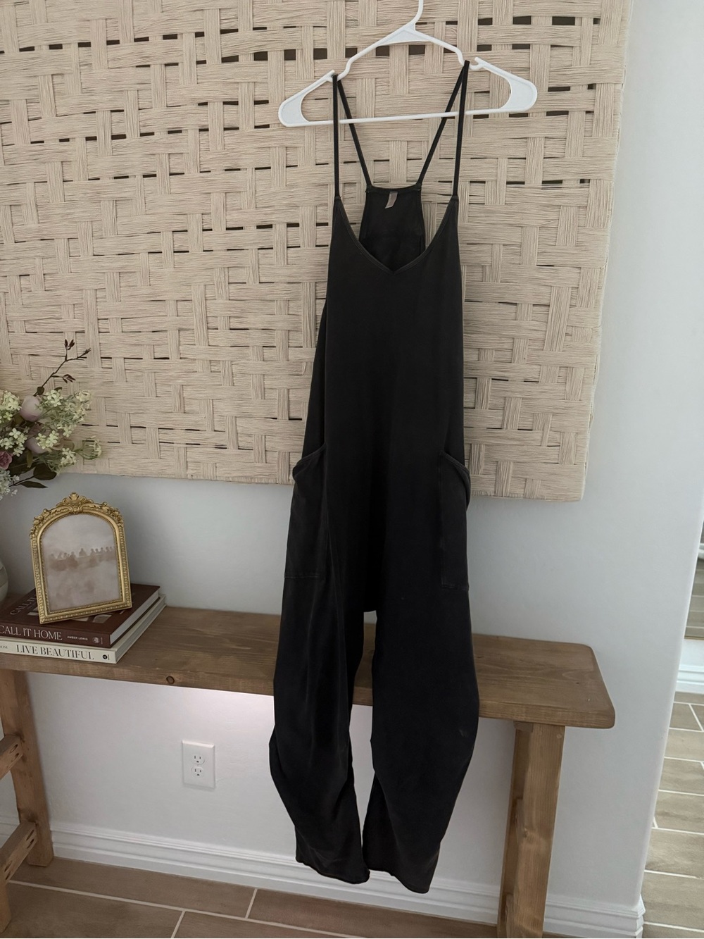 Free People Hot Shot Onesie Black